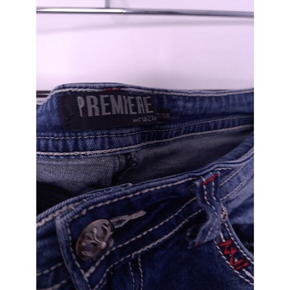 Rue 21 Premiere Jeans Womens Size 8 Preppy Grunge Y2K Distressed Patched - Picture 5 of 9